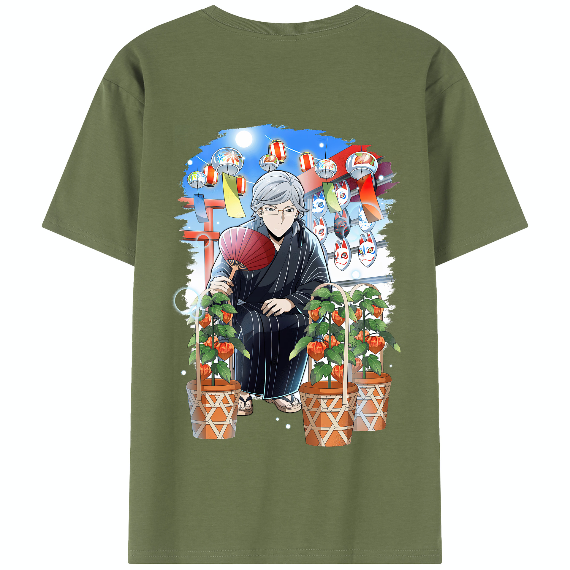 （画像用） 文豪ストレイドッグス Bungo Stray Dogs 綿100％半袖Tシャツ（背面プリント）